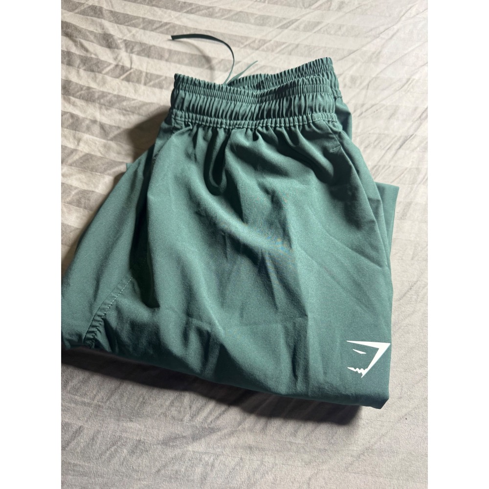 Gymshark Mens Arrival Woven Joggers Green‎ Athletic Training Pants Small